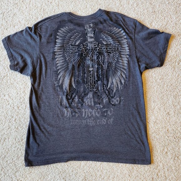 The Raw Uncut Men's T-Shirt Skulls and Cross Double-Sided - Picture 4 of 7